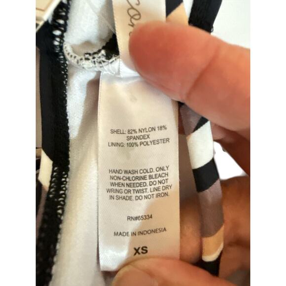 Salt & Cove Women's Juniors' Striped Tie-Front Swim Bikini Top Size XS Multi NWT - Picture 7 of 7